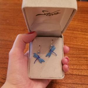 Blue Dragonfly earrings